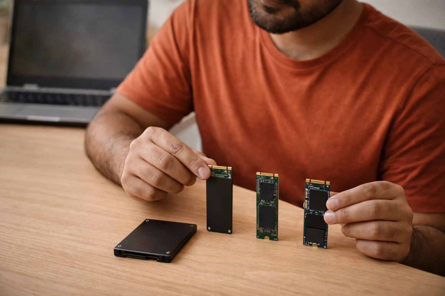 SATA SSD and NVMe SSD types for laptop HDD to SSD upgrade