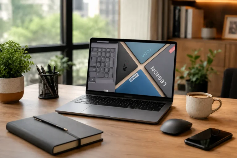 Best laptop for office use from Lenovo on an Indian office desk