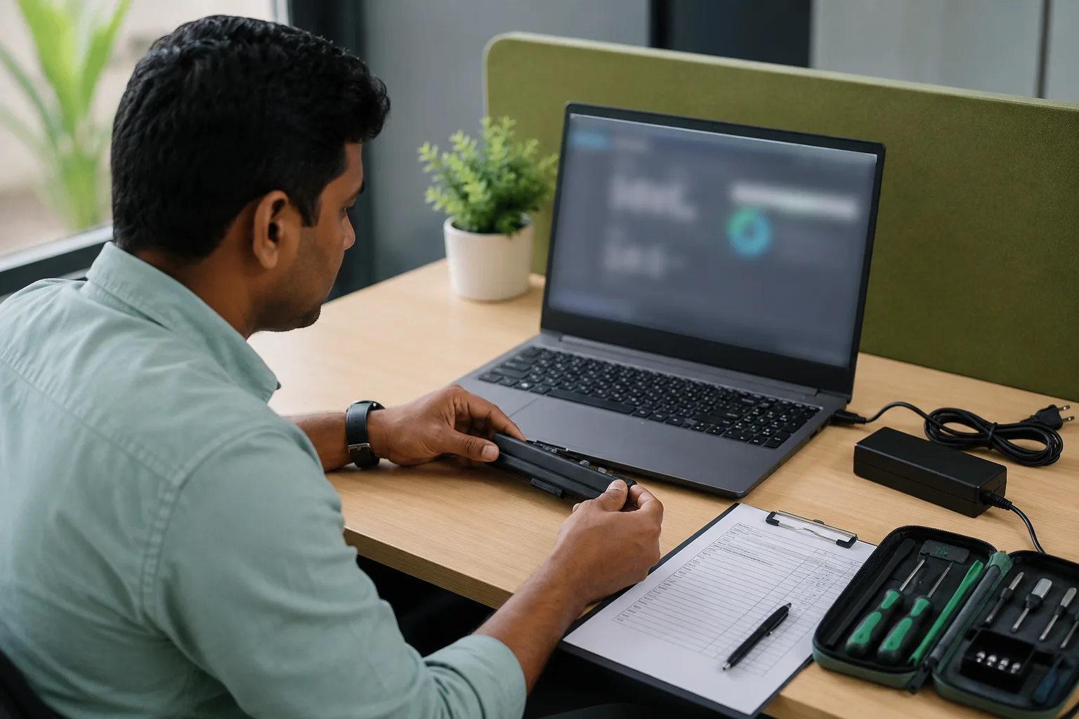laptop battery test using diagnostic tools