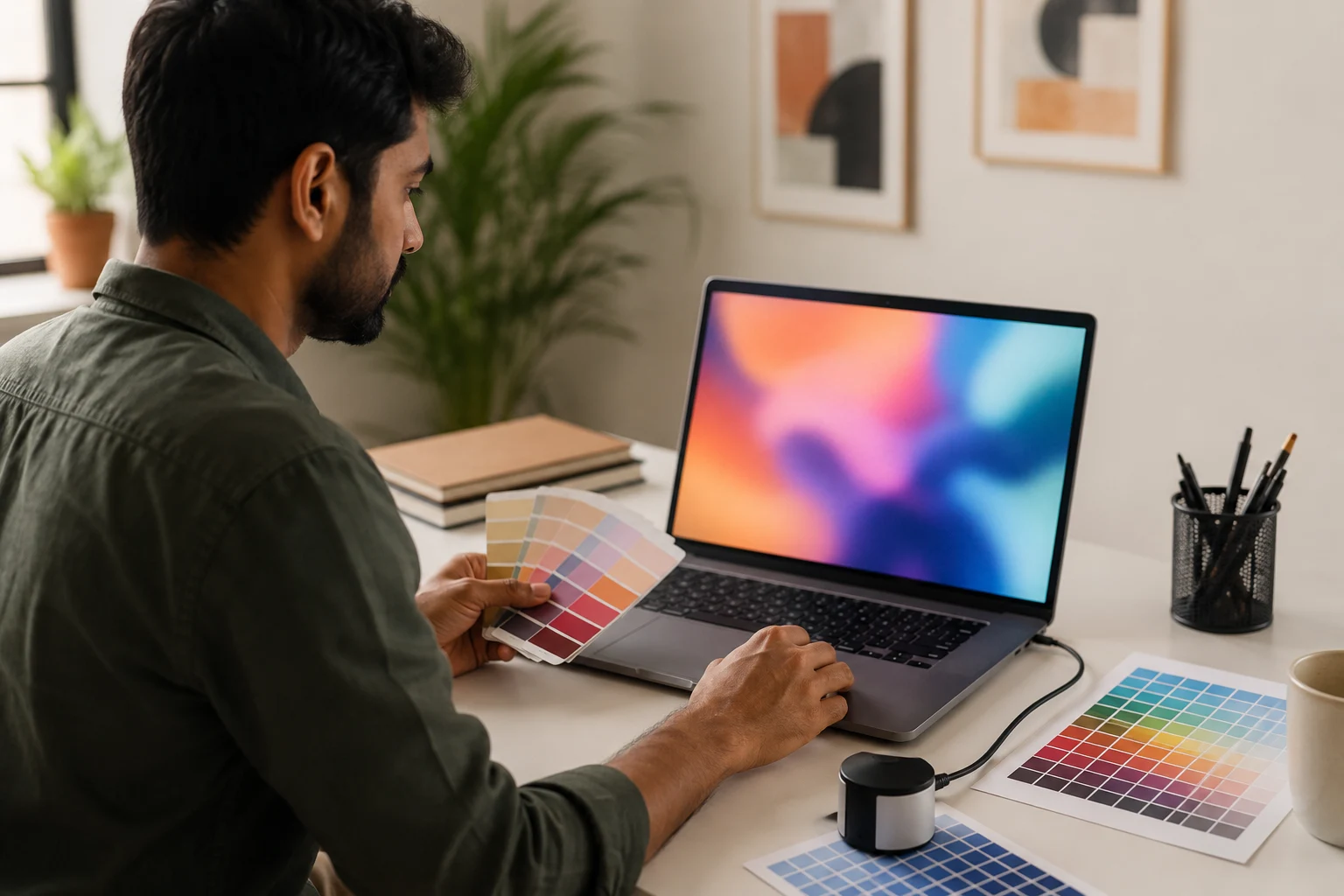 Color accurate laptop for graphic design with sRGB display
