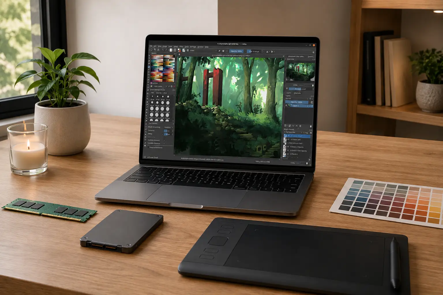 Graphic design laptop requirements with RAM SSD GPU and display