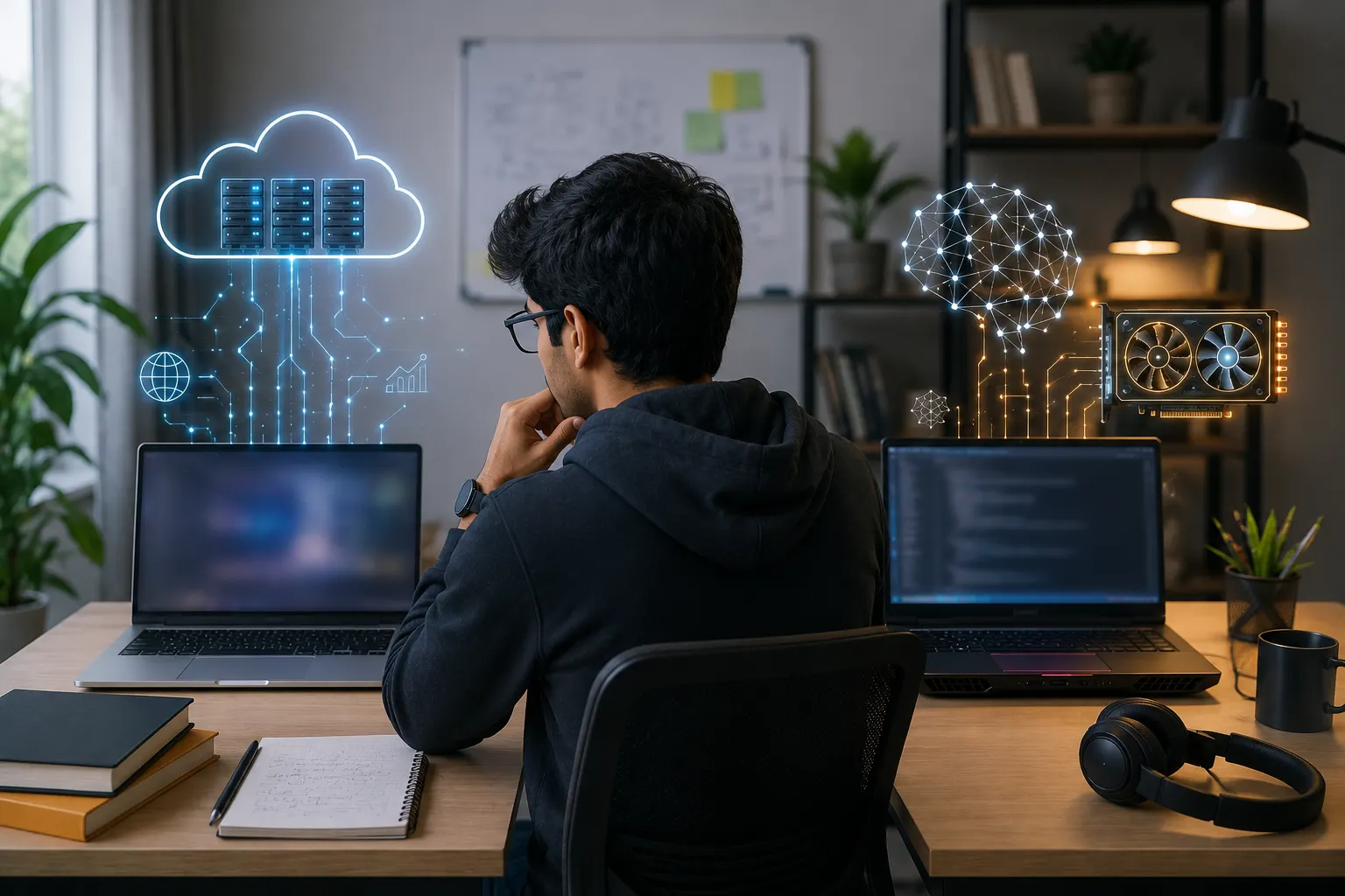 Cloud and local AI laptop workloads for students