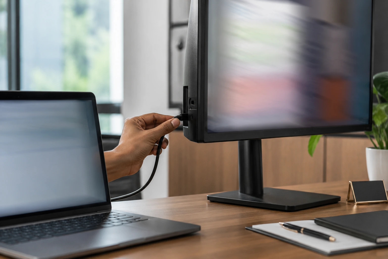 Monitor flickering cable and port check