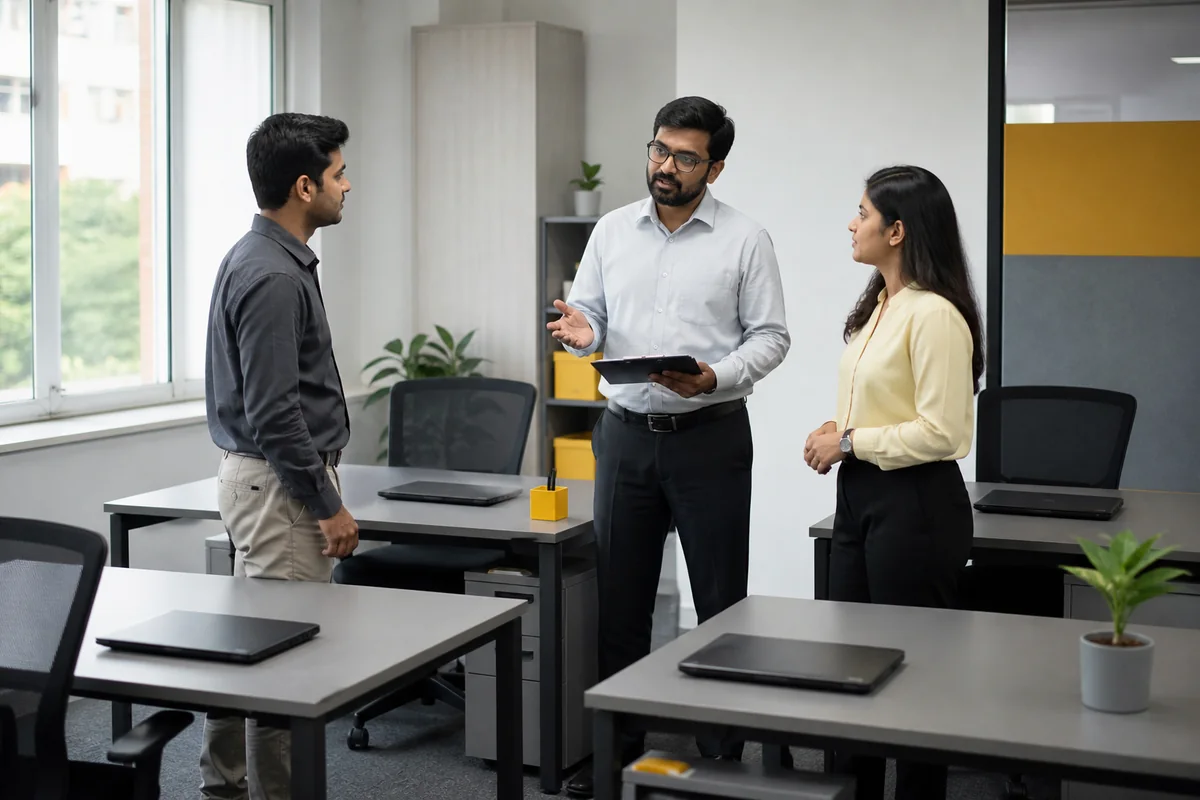 Laptop allocation planning for a temporary office team