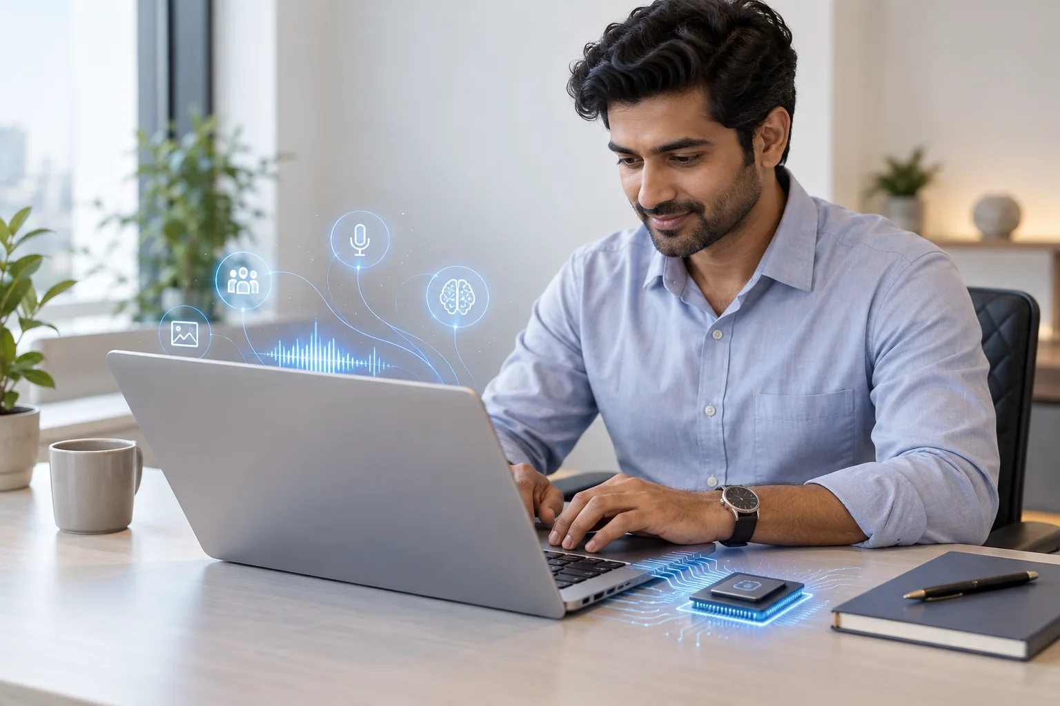 NPU in laptops supporting AI video calls and on-device AI features